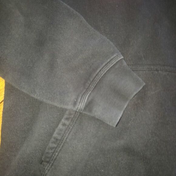 Nike Black Mens Hoodie Sweatshirt Medium Red Swoosh - Picture 6 of 8